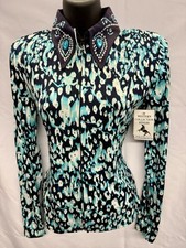 Western Show Shirt By Western Collection- The Bright Blues