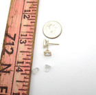 14K Yellow Gold Square Clear Stone Stud Earrings 1.2 Gr [E368] — photo 4