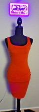 red bodycon size small halter strap stretch dress mini cute