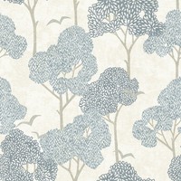Fd26540_Hannah Baum Design Weich Blau Fine Decor Tapete