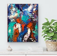 "Colors of Life"-A Captivating Original Abstract Painting on Canvas 