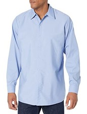 Red Kap Men's Specialized Pocketless Work Shirt, Light Blue, Large