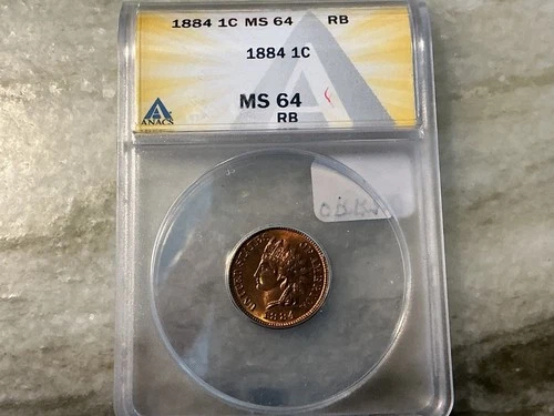 1884 Indian Head Penny  MS64 RB