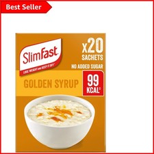 On-the-Go Golden Syrup Porridge - High Protein, 20 x 29g Bags, No Sugar Added