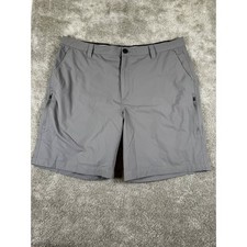 Orvis Men Gray Performance Shorts Size 40 Quick Dry Hiking Fishing Zipper Pocket