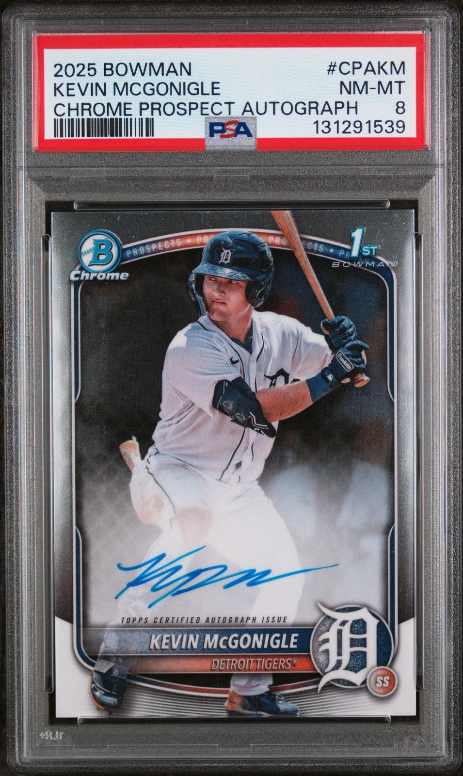 2025 Bowman Kevin McGonigle Chrome Auto 1st #CPA-KM Tigers