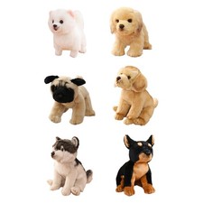 Dog Stuffed Animal Doll Dog Soft Toy Adorable Huggable Realistic Cuddly