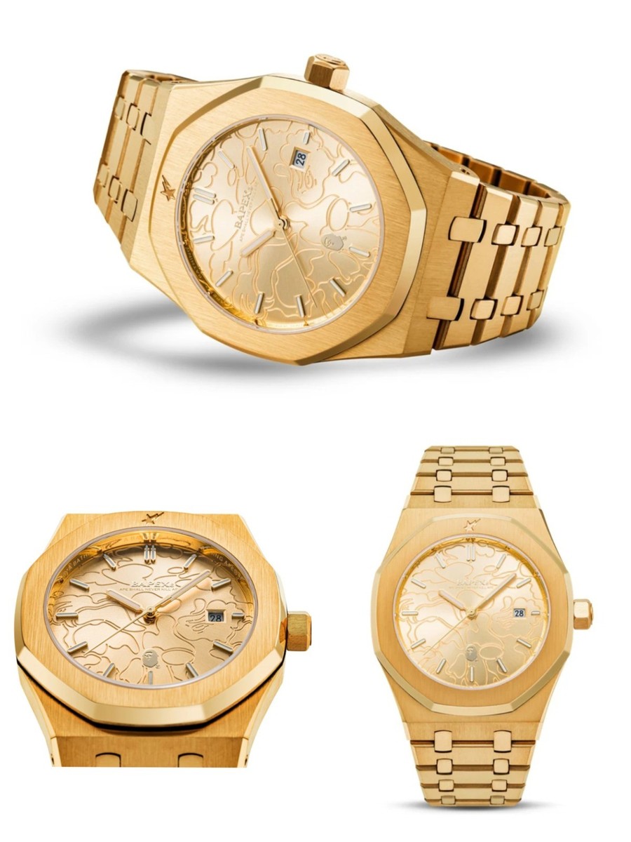 A BATHING APE Men's TYPE 9 BAPEX #1 Gold 1L80-187-303 | eBay