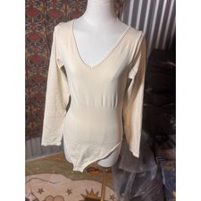 Long Sleeve Bodysuit V Neck Casual Everyday Top