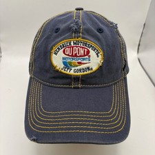Vintage Chase Authentics NASCAR Jeff Gordon DuPont 24 Hat Navy Distressed Cap