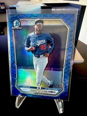 2026 Bowman Chrome BCP-83 Josue De Paula Reptilian Refractor LA Dodgers /150