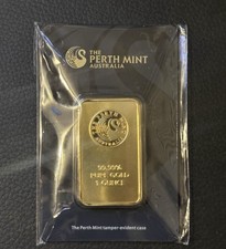 The Perth Mint 1 oz Gold Bullion Bar .9999 Fine Gold 99.99% Pure 4000.00 per troy oz