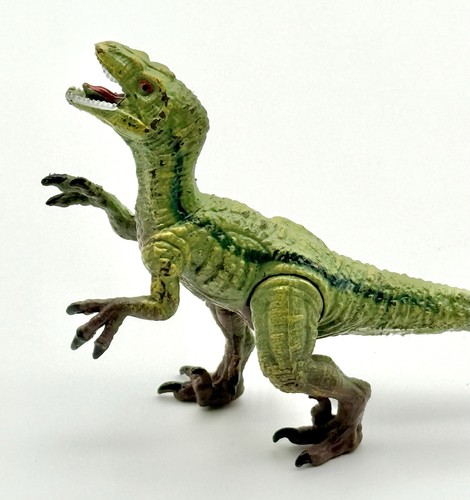 Figura de juguete pequeña velociraptor dinosaurio jurásico 3" nariz a cola - usada - Imagen 4 de 4