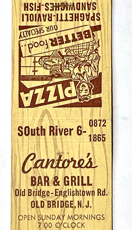 OLD BRIDGE, NJ 1950'S- CANTORE'S BAR & GRILL, ENGLISHTOWN ROAD, NEW JERSEY