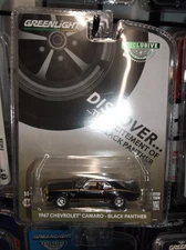 Greenlight 1/64 1967 chevrolet camaro Black Panther NIB
