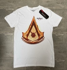 Image of Assassin's Creed White Logo Graphic T-Shirt New with Tags - Size Small