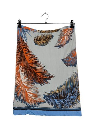 EMILIO PUCCI Minirock Damen Rock Gr. DE 42 weiß-hellorange-blau Casual-Look
