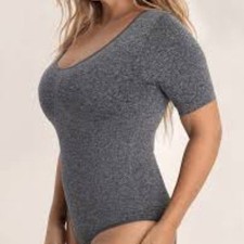 Shapemint Essentials All Day Everyday Short Sleeve Women's L One Piece Bodysuit