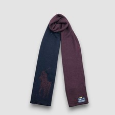 Polo Ralph Lauren Big Pony Wool Scarf Vintage Knitted Winter Scarves 9x70