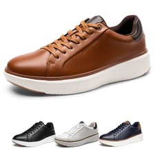 Men’s Fashion Sneakers Elevated Sole Business Casual Dress Shoes Wide Size