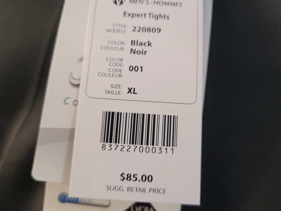 CW-X Men's Expert Joint Support Compression Tights Black XL - 220809 - Image 4 of 4