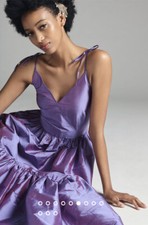 New Anthropologie Bloni Tiered Shine Dress Size Xxs