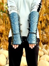 Medieval bracers Blackened arm guard Fantasy warrior cosplay costume
