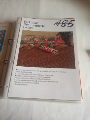 Tractor brochure agricultural machinery brochure, No. 185 other brochures listed
