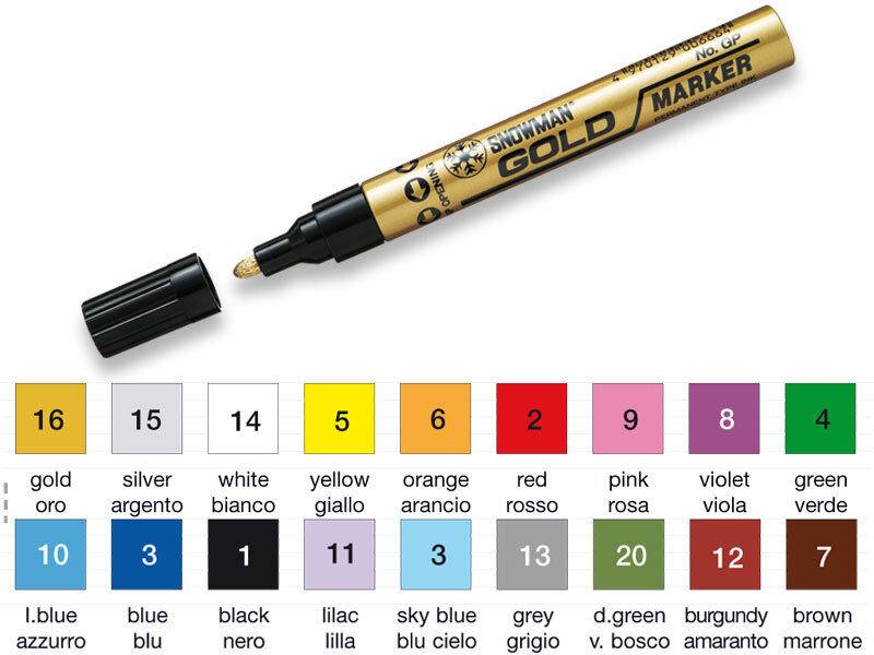 PENNARELLO SNOWMAN Punta Standard VERDE BOSCO