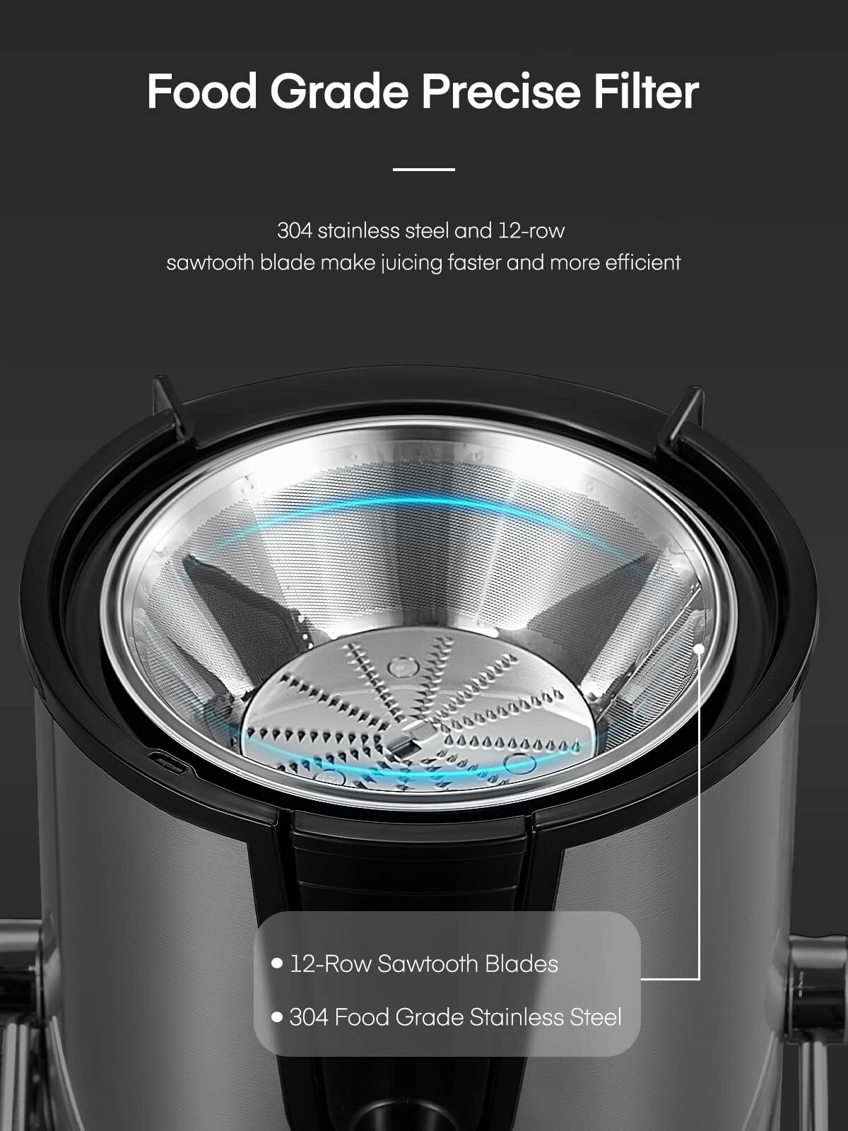Juicer Machines, Aiheal Juicer Extractor Max Power 800W, 3" Wide Mouth Centrifug