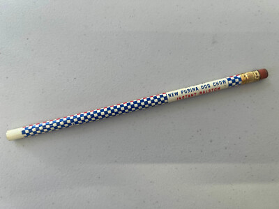 Vintage Advertisment Pencil UNSHARPENED Purina Dog Chow + Rice Chex + Ry Crisp