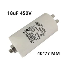 CBB60 18MFD 18uF 450V AC Motor Start RUN Capacitor with tabs and Screw US STOCK