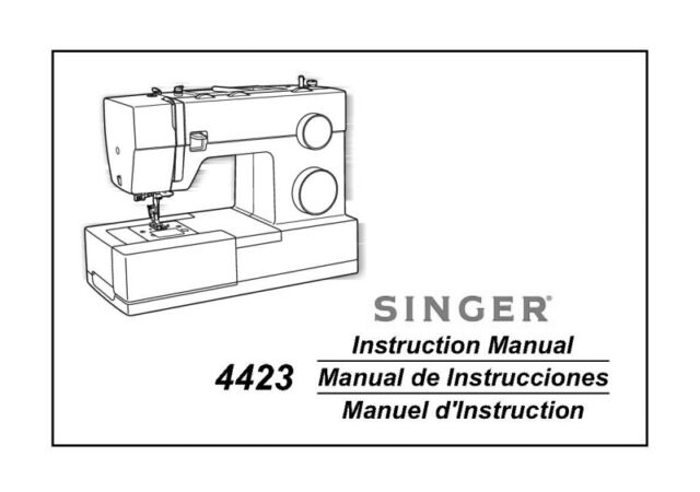 Singer 4423 Sewing Machine/Embroidery/Serger Owners Manual Reprint eBay