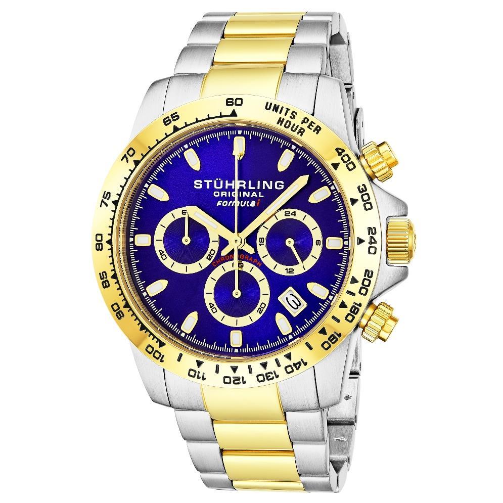 stuhrling men's stainless steel chronograph watch