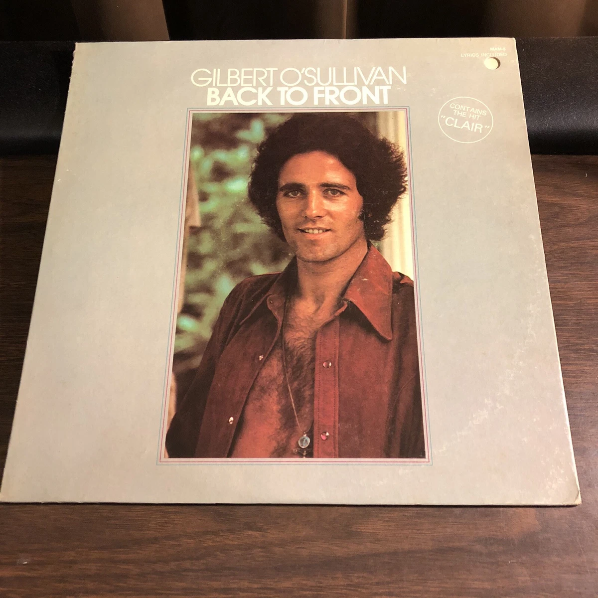 Gilbert O'Sullivan Back To Front LP MAM 1972 Clair Out Of The Question