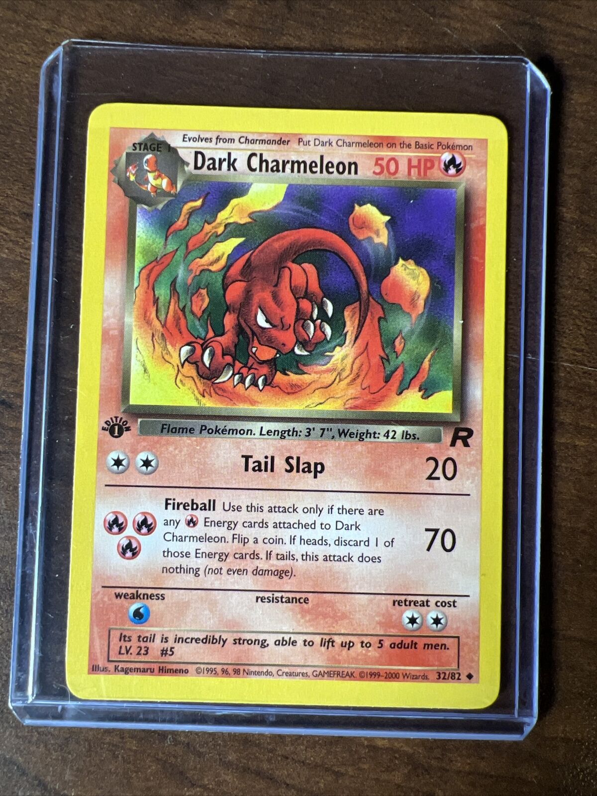 2000 Pokemon Team Rocket 1st Edition Dark Charmeleon #32/82