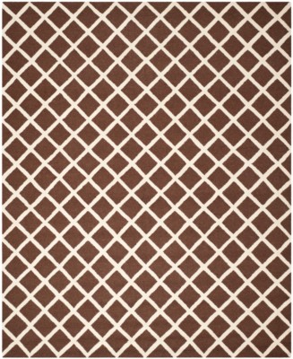 Safavieh Cambridge DARK BROWN / IVORY Wool Area Rug 8' x 10' - CAM135H-8