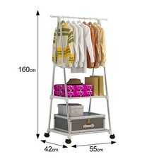 Heavy Duty Garment Rack Rolling Coat Clothes Rack Clothing Rack On Wheels White