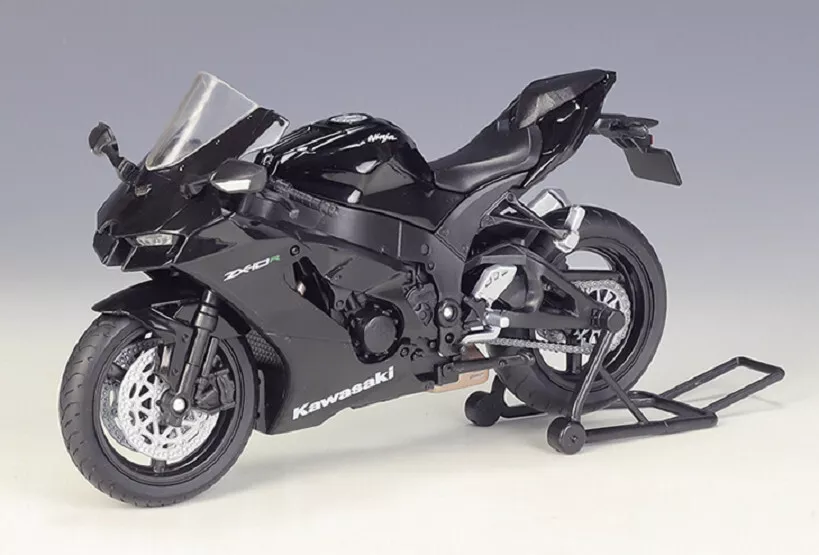 Welly 1:12 2021 Kawasaki Ninja ZX 10R Motorcycle Bike Model Toy New In Box Black Welly 1:12 2021 Kawasaki Ninja ZX 10R Motorcycle Bike Model Toy New In Box Black
