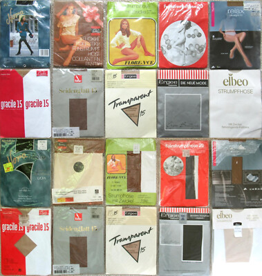 10 x STRUMPFHOSEN - TIGHTS - ERGEE - HUDSON - ELBEO - VINTAGE - OVP - GR.40 - 42