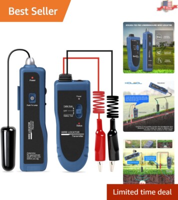 Pro Wire Locator & Cable Tester F02 for Precise Wire Tracking - 3-4 Feet Depth