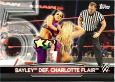 Bayley vs. Charlotte Flair 2021 Topps RAW Wrestling Card