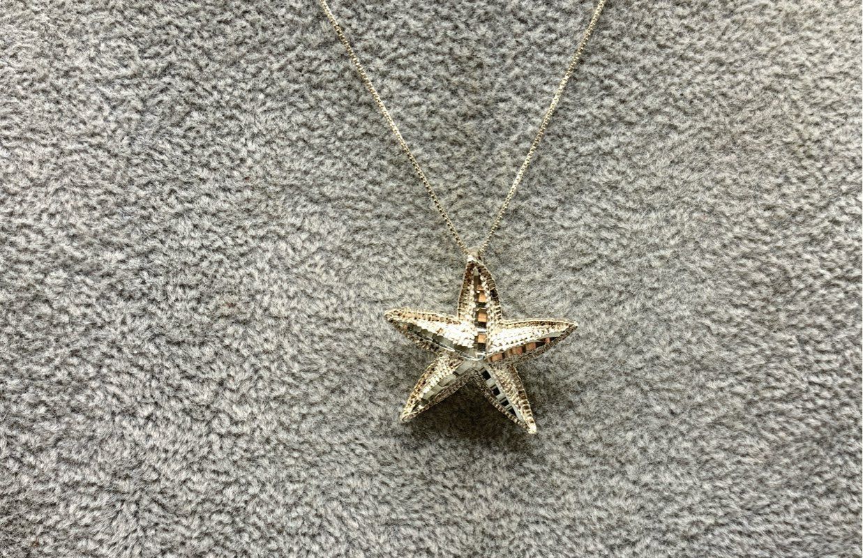 Starfish Sterling Silver Large Sterling Silver Starfish Necklace