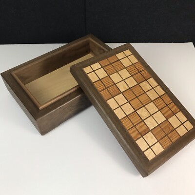 Handmade Walnut Keepsake Box Handcrafted In The USA Maple And Cherry Trinket Box