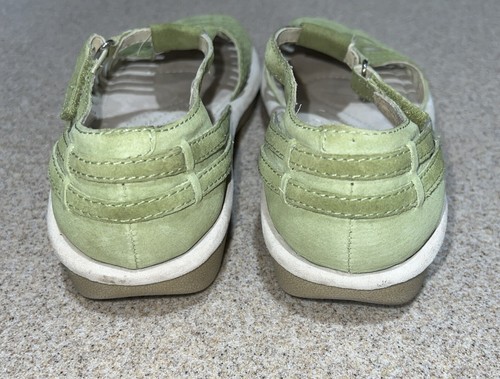 Earth Spirit Leilani Fisherman Sandal 6 Green Suede Leather Closed Toe Strappy - Picture 3 of 9