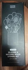 Home Hero Silicone&Natural Wood Unensil Set 14 pcs