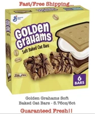 Golden Grahams Breakfast Cereal Treat Bars, S'Mores, Snack Bars - 5.76oz/6ct