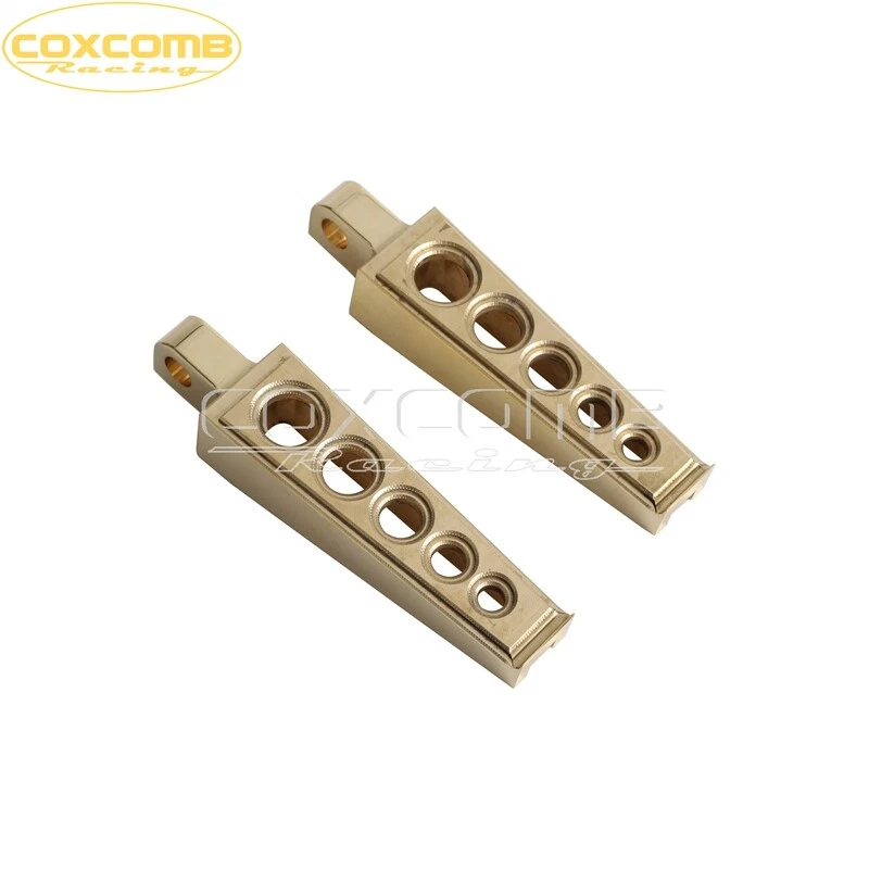 Reposapiés de latón para motocicleta estilo montaje masculino apto para cafetería corredor chopper Foto 4 de 4