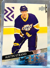 2020-21 UPPER DECK EXTENDED HOCKEY YOUNG GUNS ROOKIE CARD #722 AUSTIN STRAND 