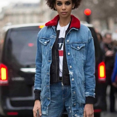 Zara Oversized denim jacket with 